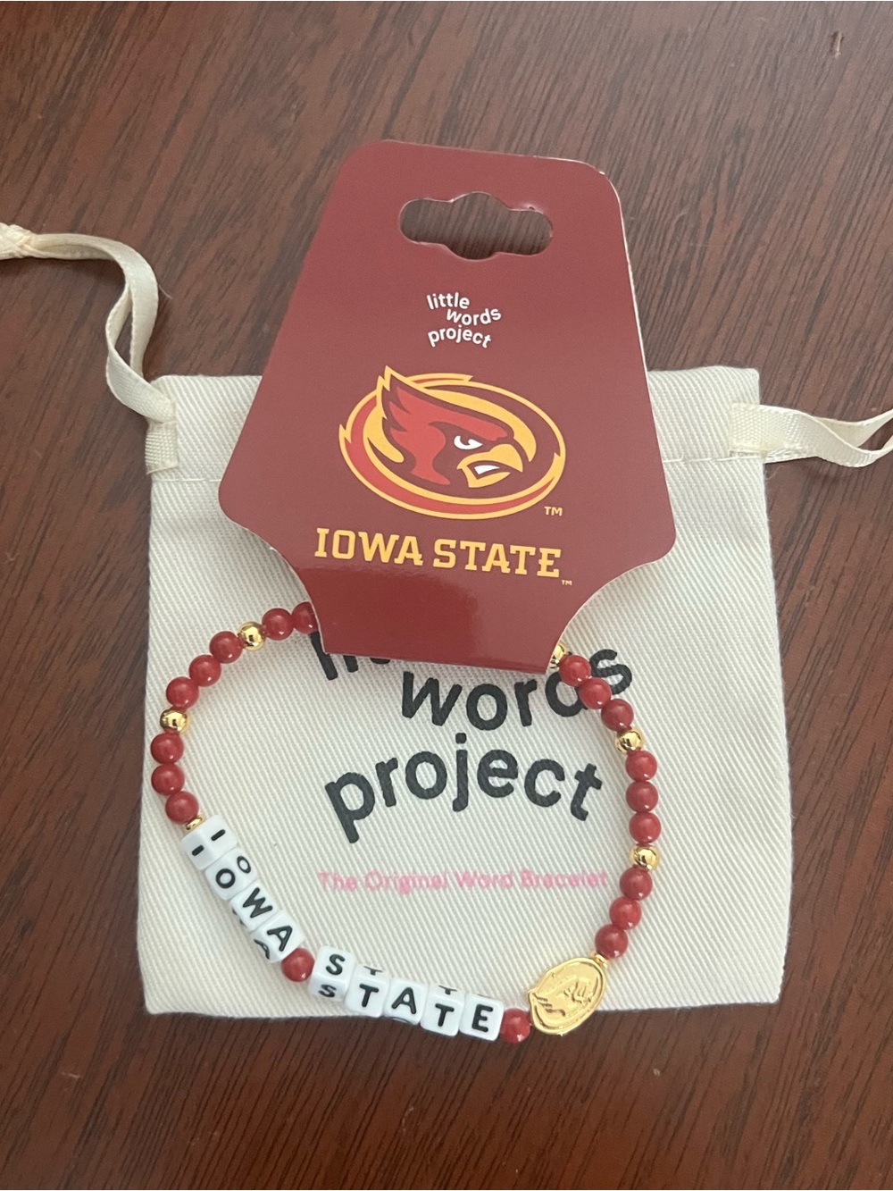 Little words project Iowa State bracelet new comes with gift bag fast shipping